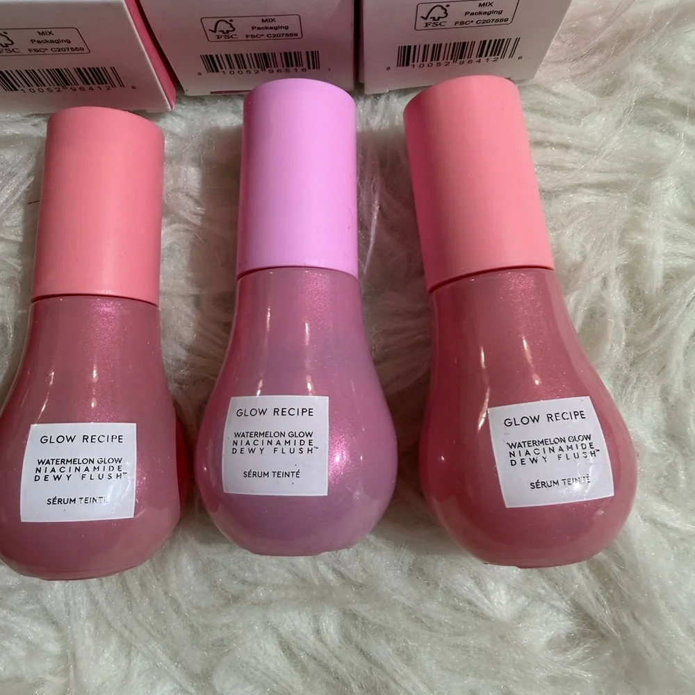 NEW Glow Recipe Dewy Flush Blush Set Cherry, Watermelon, Dragon Fruit